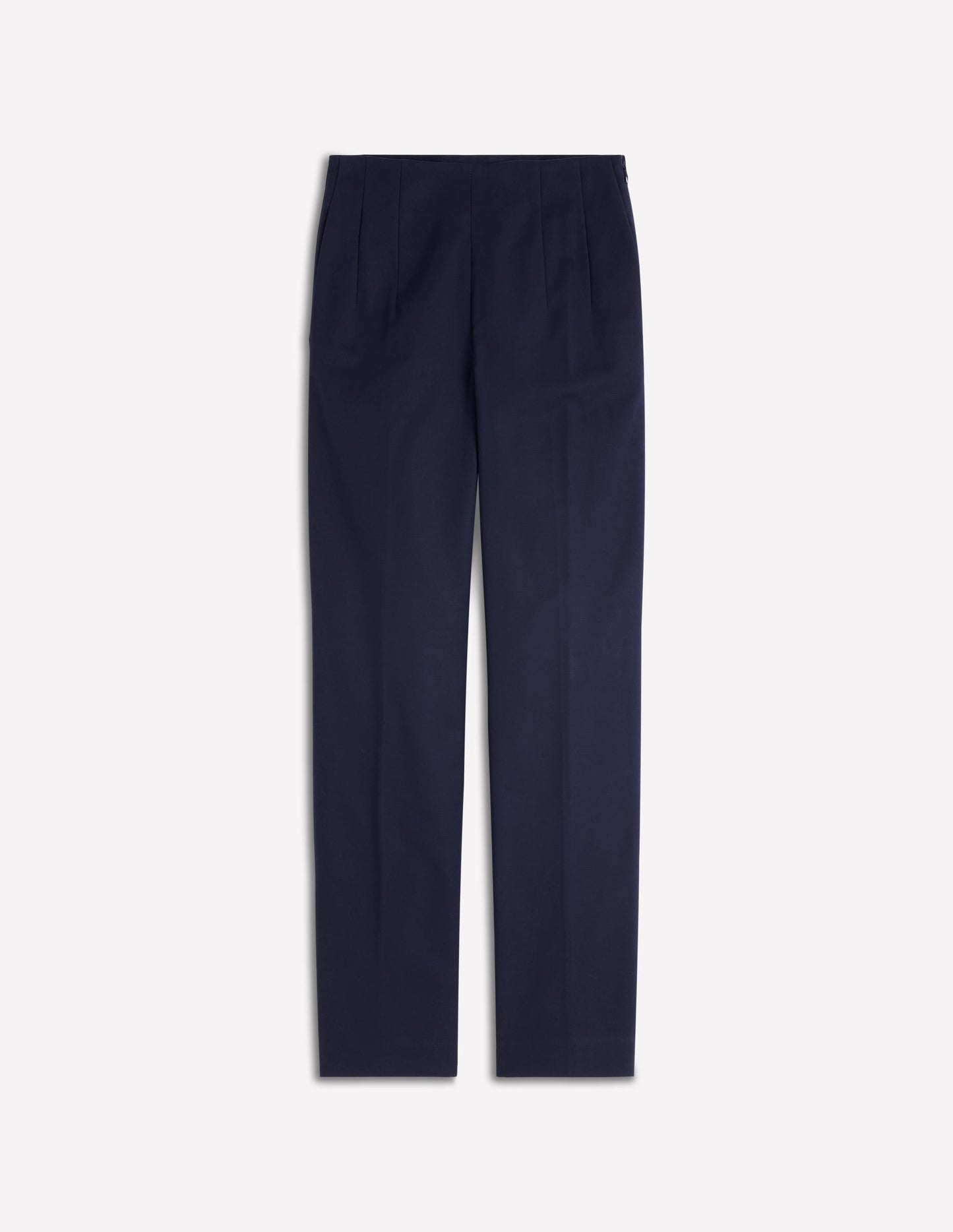 Slim Leg Cotton Pants-Navy