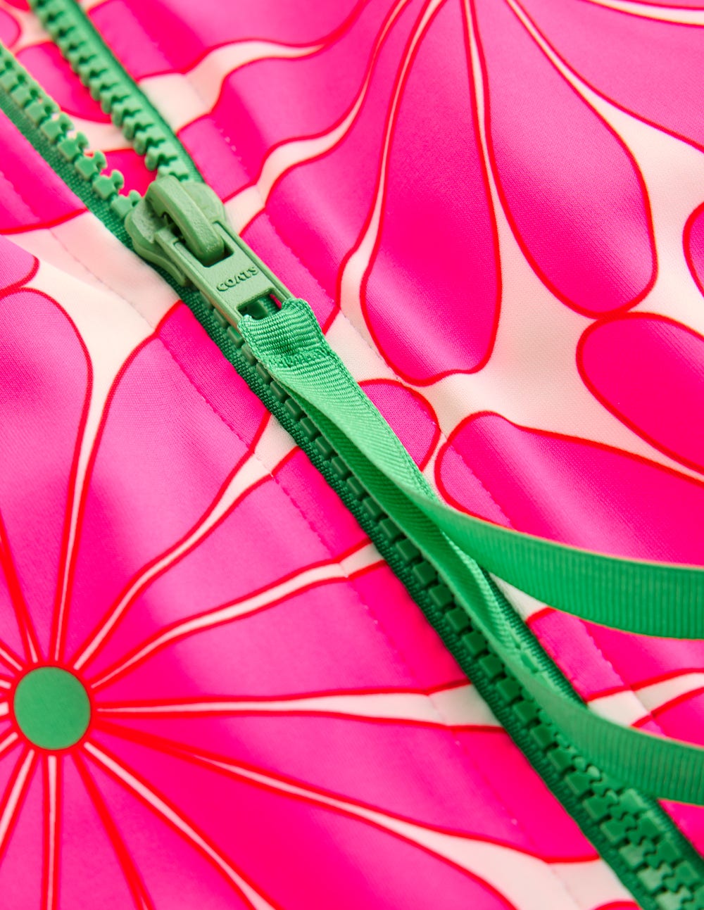 Sporty High Neck Swimsuit-Sangria Sunset, Daisy Blossom