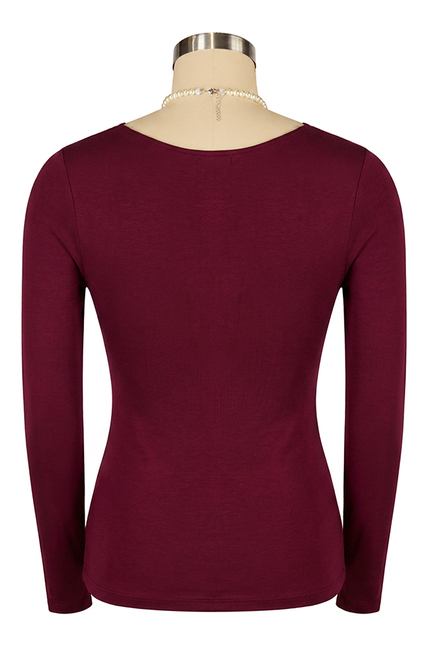 D'Amour Follies Cross Over Top (Burgundy)