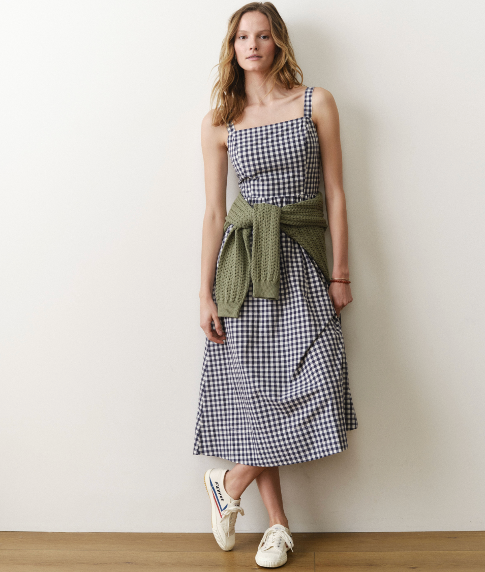 Marine Layer Demi Poplin Midi Dress