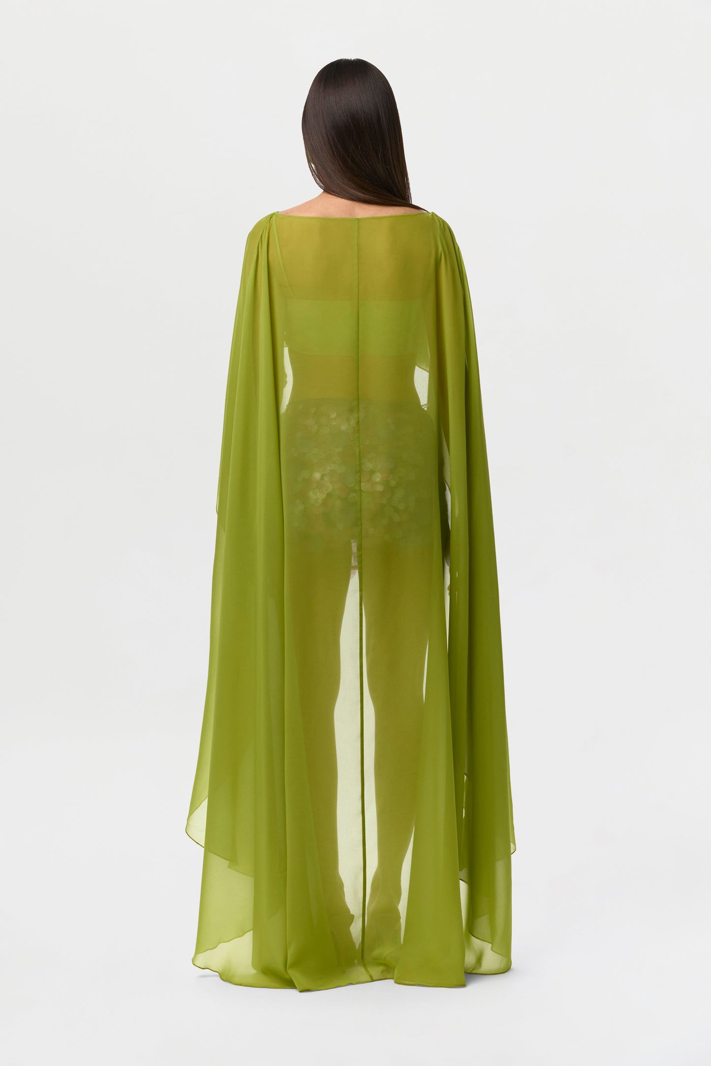 Chiffon Cape Crop Top