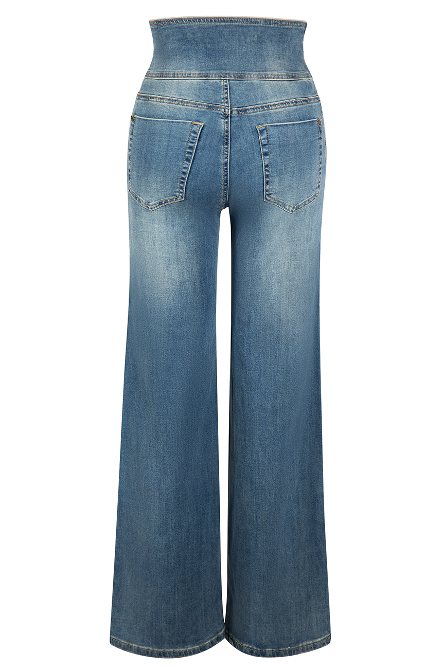 Brooklyn Wide Leg Jean (Light Denim)
