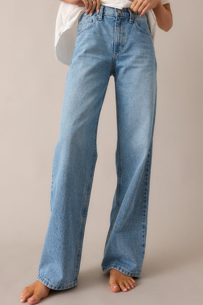 More Than Ever Light Wash Relaxed Straight Leg Jeans