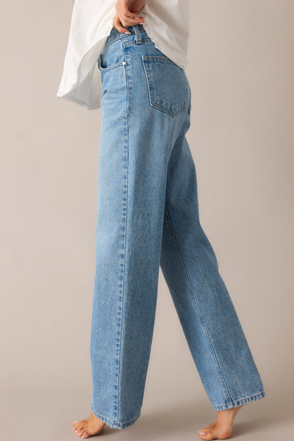More Than Ever Light Wash Relaxed Straight Leg Jeans