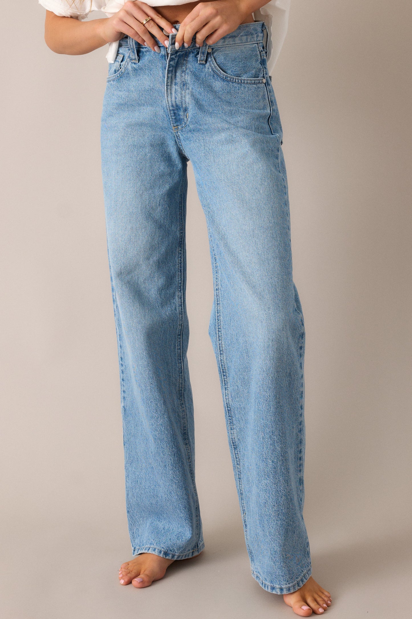 More Than Ever Light Wash Relaxed Straight Leg Jeans