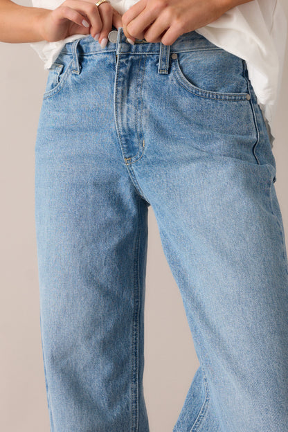 More Than Ever Light Wash Relaxed Straight Leg Jeans