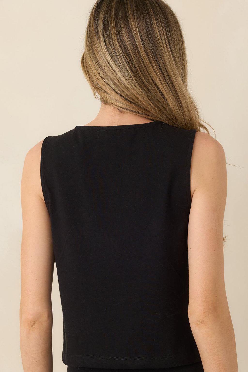 Z Supply True Black Noelle Cotton Jersey Sleeveless Top