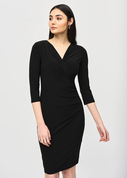 Joseph Ribkoff Three-Quarter Sleeve Wrap Dress