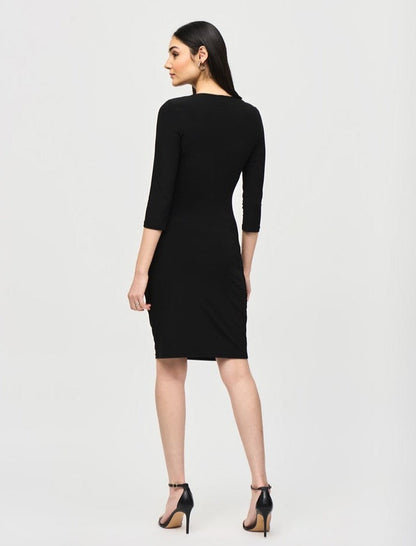 Joseph Ribkoff Three-Quarter Sleeve Wrap Dress