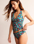 Classic Fold Bikini Bottoms-Green Tambourine, Coastal Tile