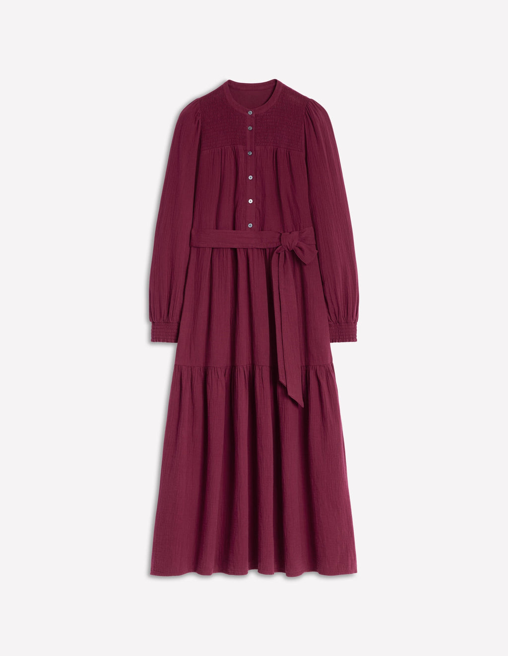 Cecily Double Cloth Midi Dress-Deep Wisteria