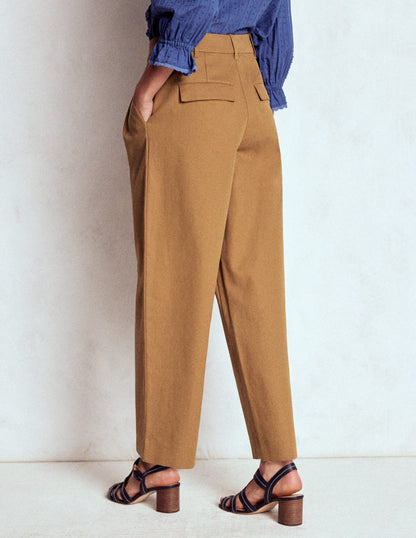 Bloomsbury Cotton Pants-Camel
