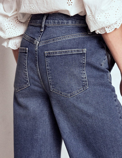 High Rise Clean Wide Jeans-Mid Vintage