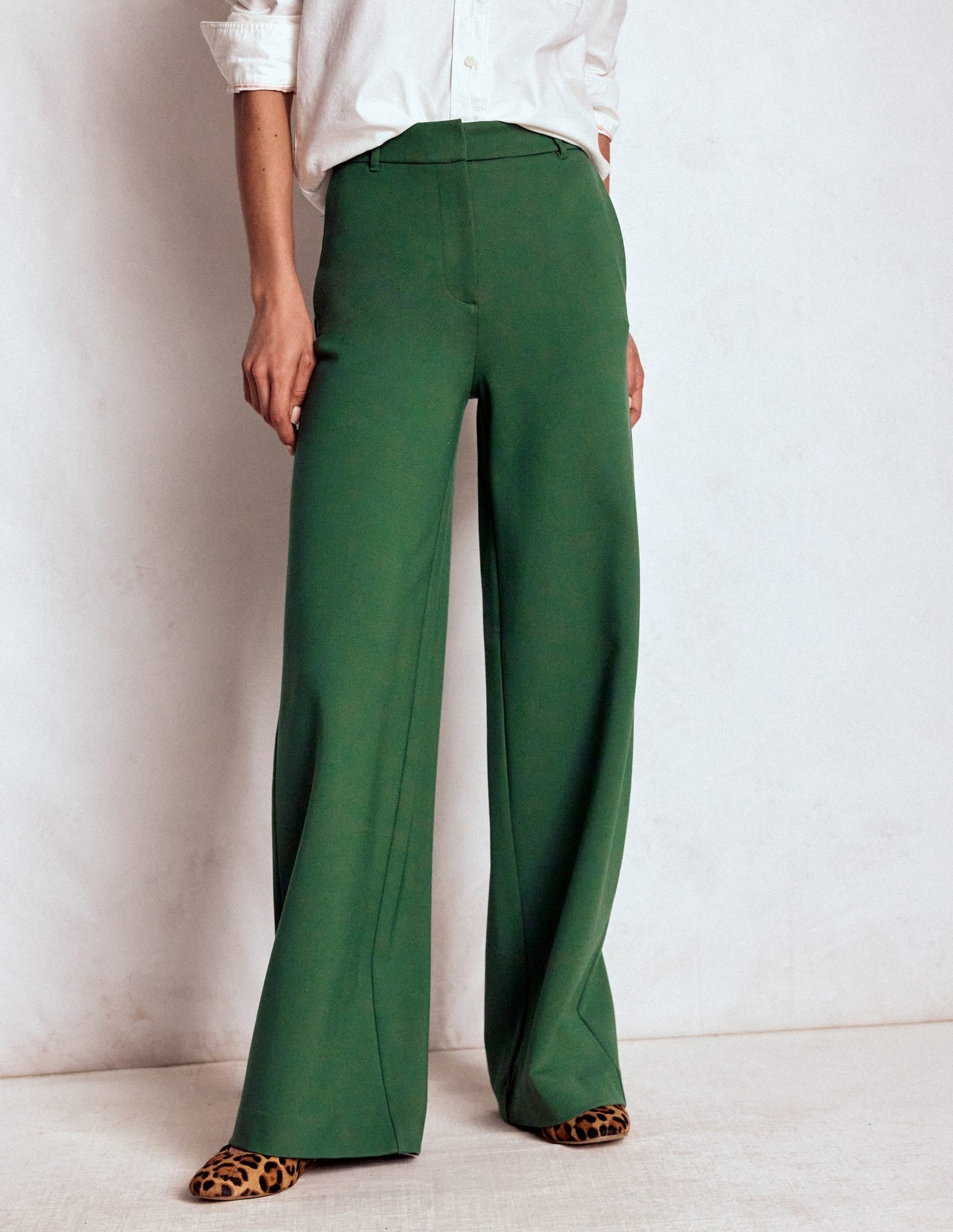 Belgravia Ponte Pants-Hunter Green