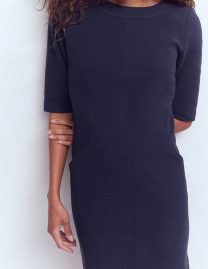 Nessa Ottoman Shift Dress-Navy