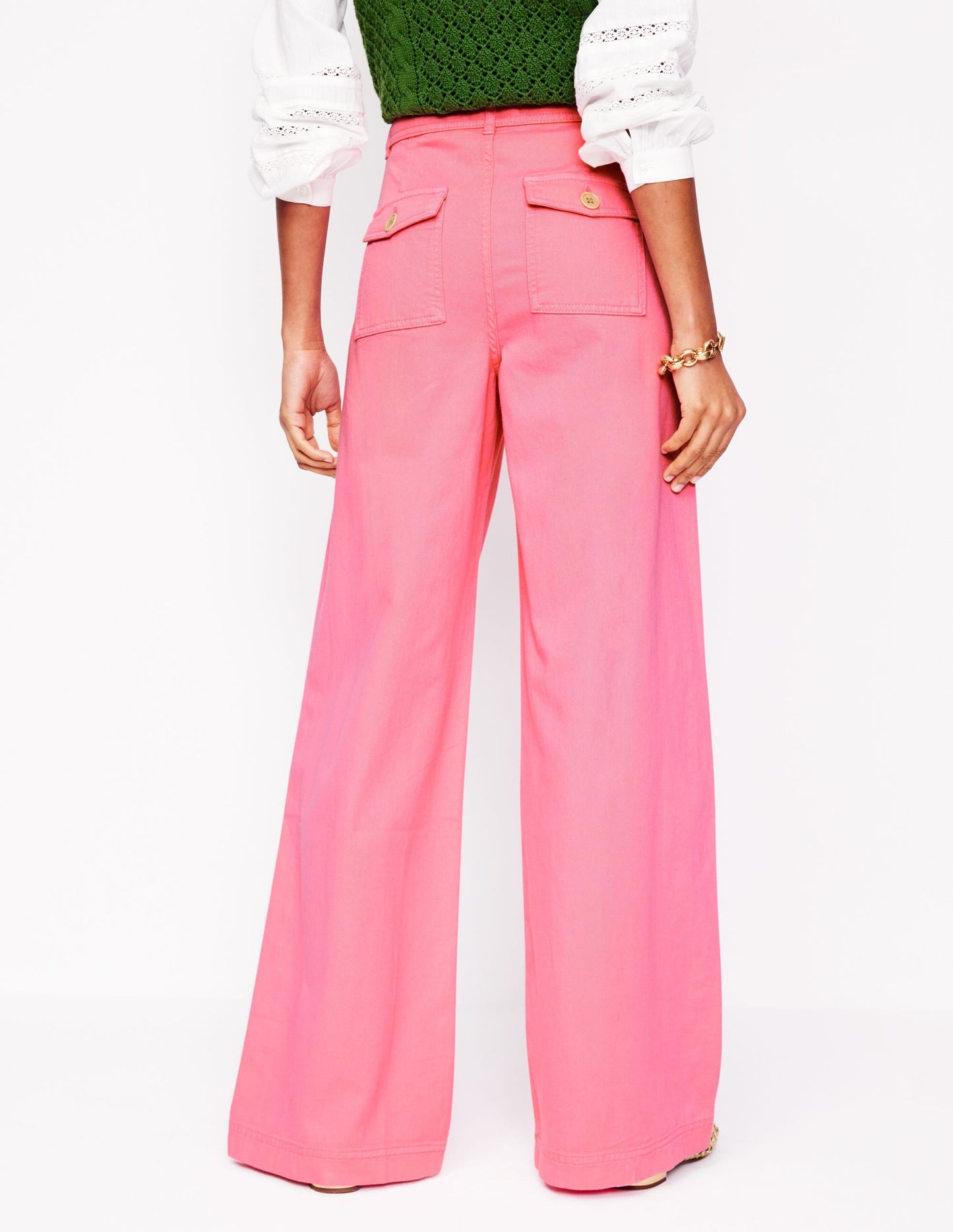 Brompton Wide Leg Pants-Pink Rose