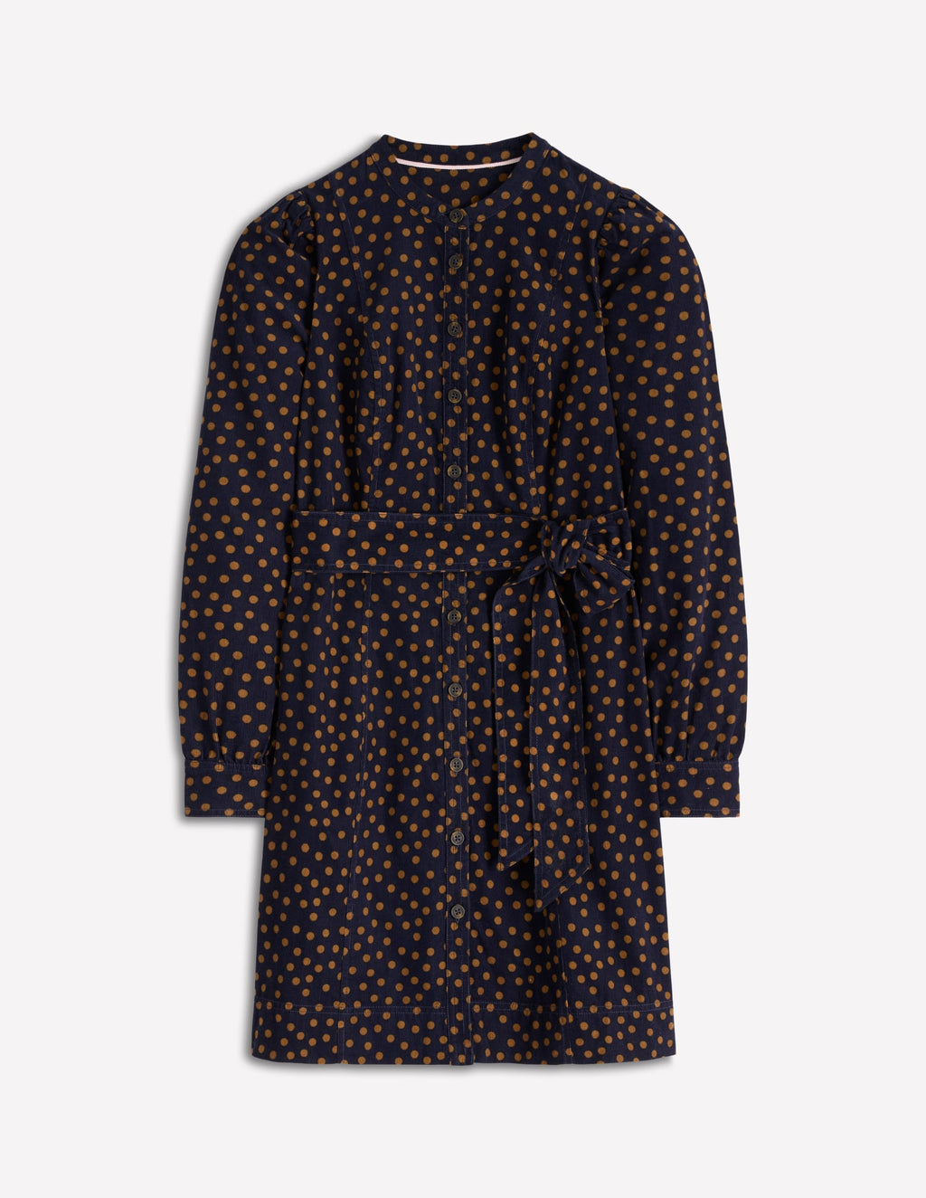 Bre Cord Short Dress-French Navy, Painted Dot