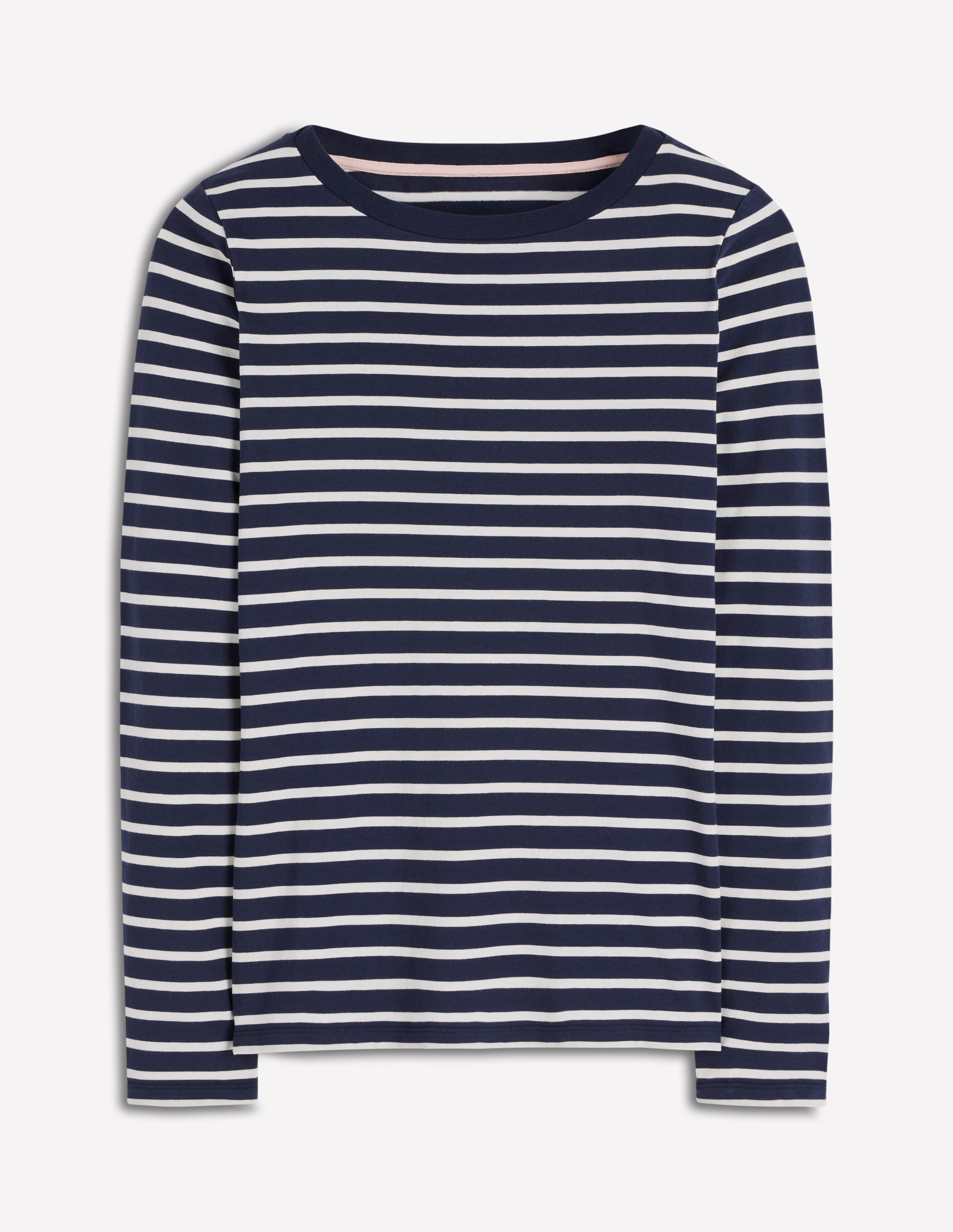 Olivia Long Sleeve Breton-Navy, Ivory