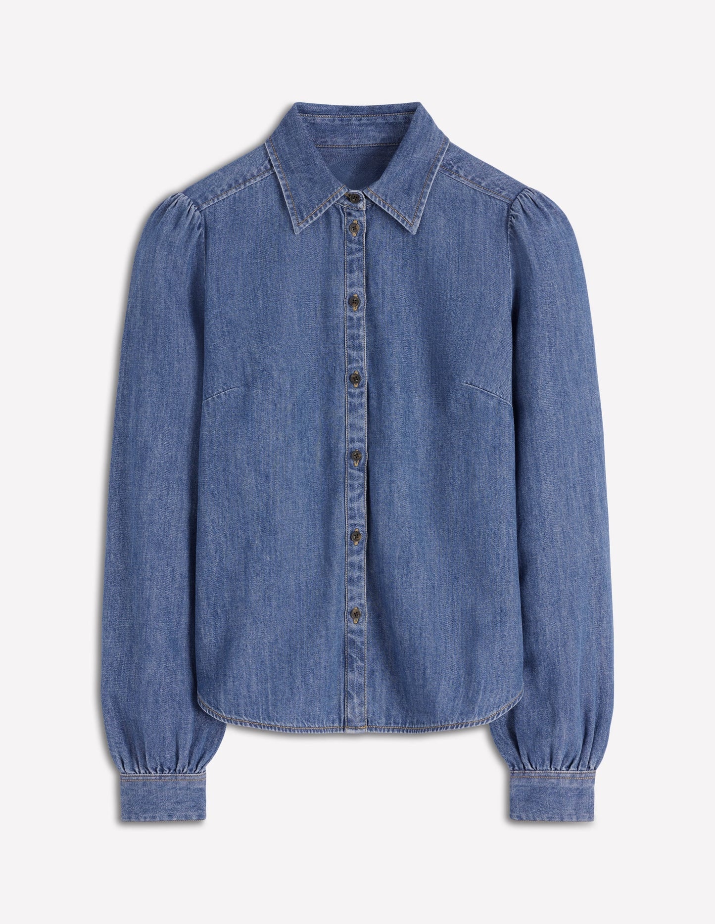 Cara Denim Shirt-Mid Vintage