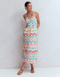 Empire Linen Broderie Dress-Multi Broderie
