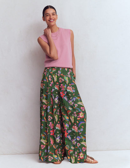 Regent Wide Leg Pants-Hunter Green, Orchid Canopy
