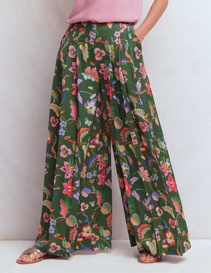 Regent Wide Leg Pants-Hunter Green, Orchid Canopy