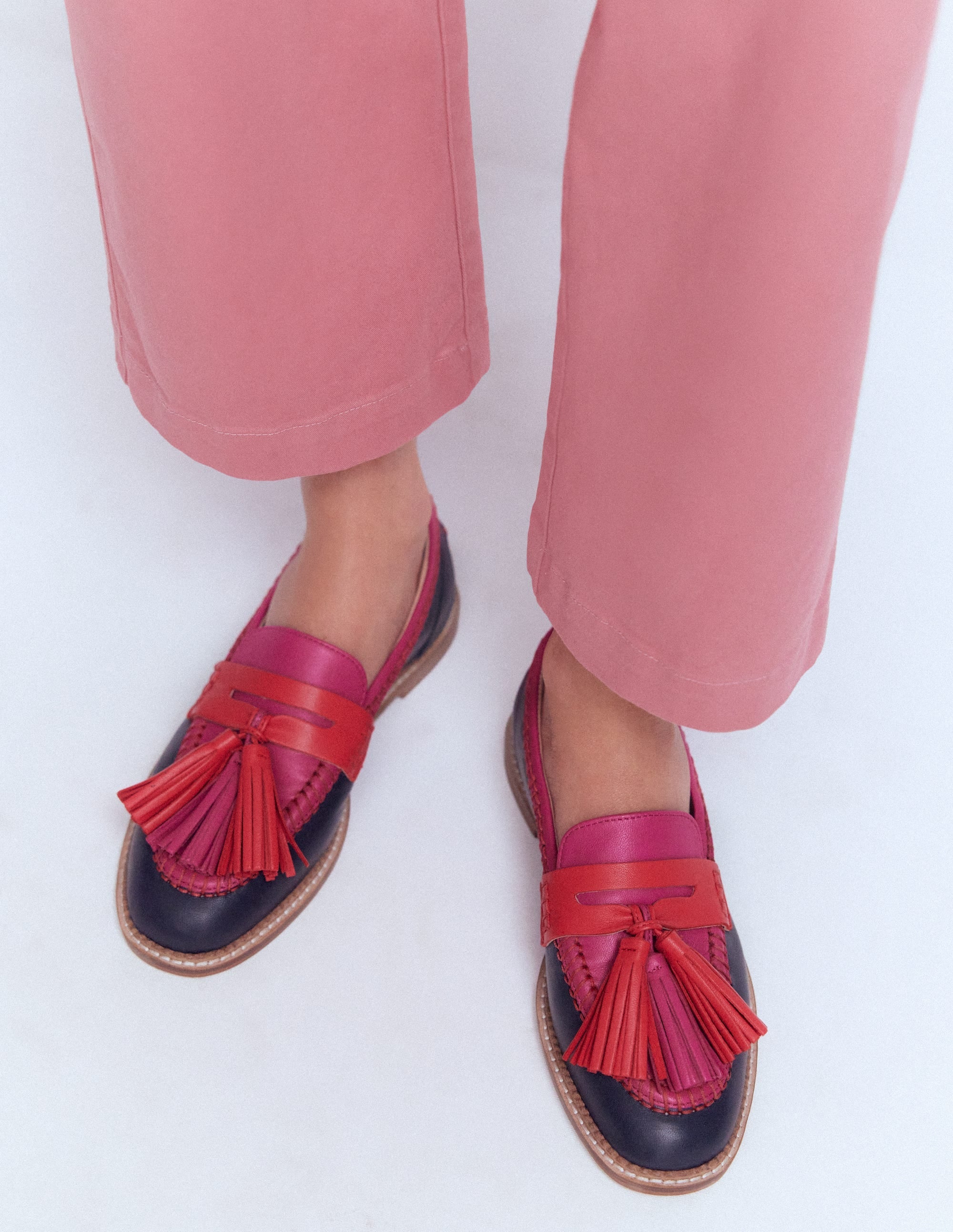 Nya Penny Loafers-Colourblock Tassel