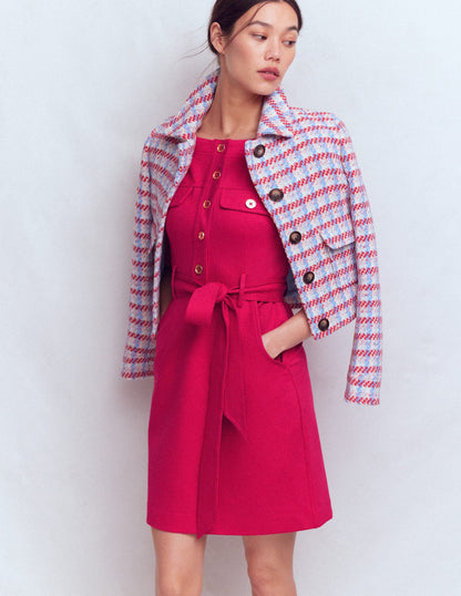 Bria Ponte Shift Dress-Pomegranate