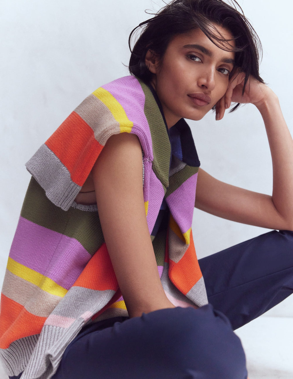 Lucy Cotton Vest-Multi, Rainbow