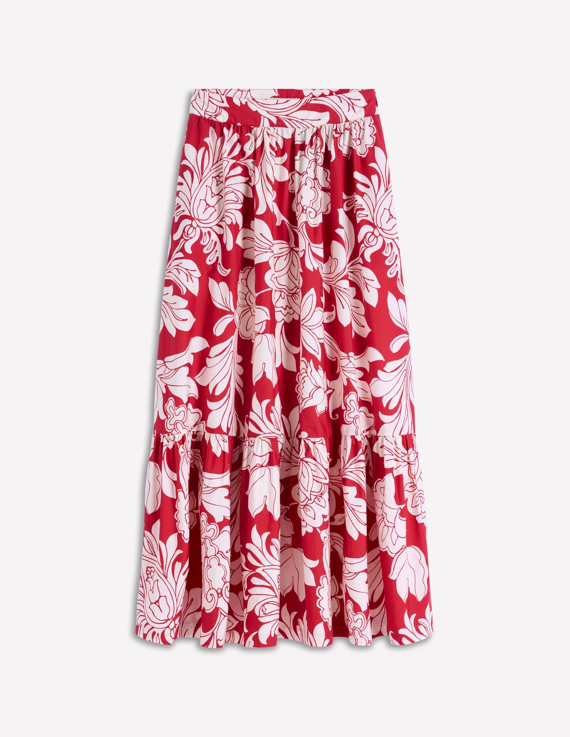 Abigail Poplin Maxi Skirt-Botanical Flourish