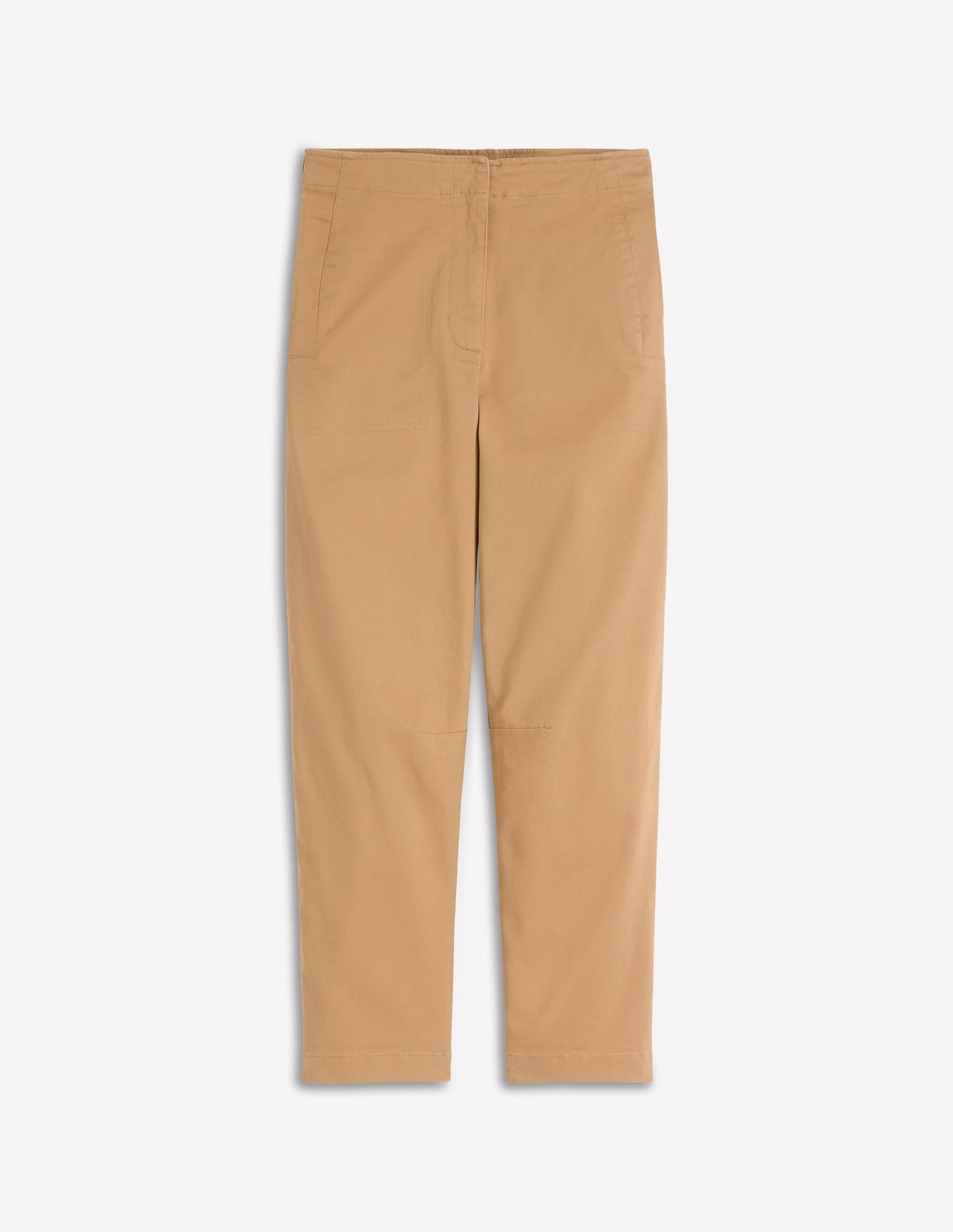 Barrel Leg Chino Pants-Cappuccino