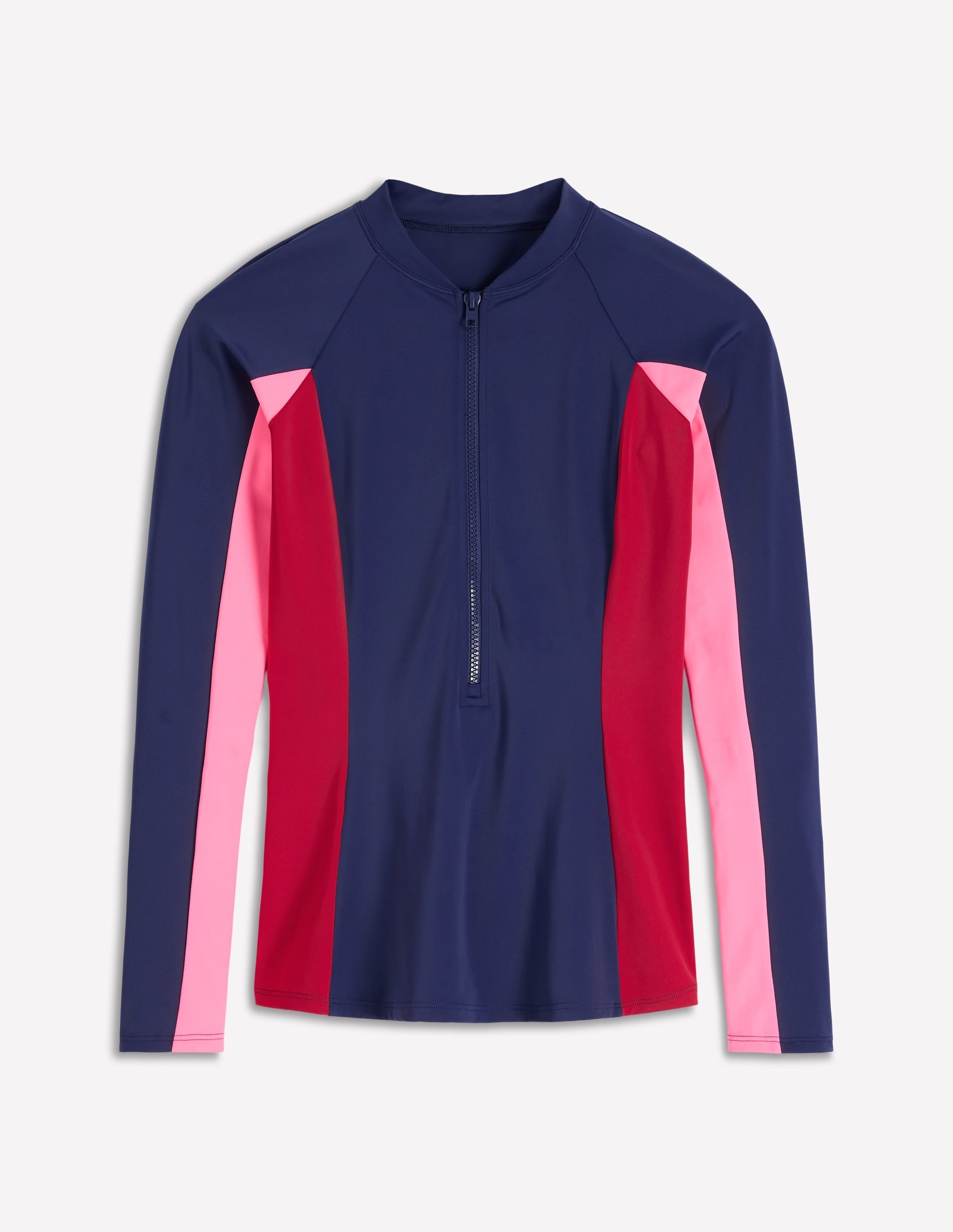 Sun Safe Raglan Guard Top-Navy Colourblock