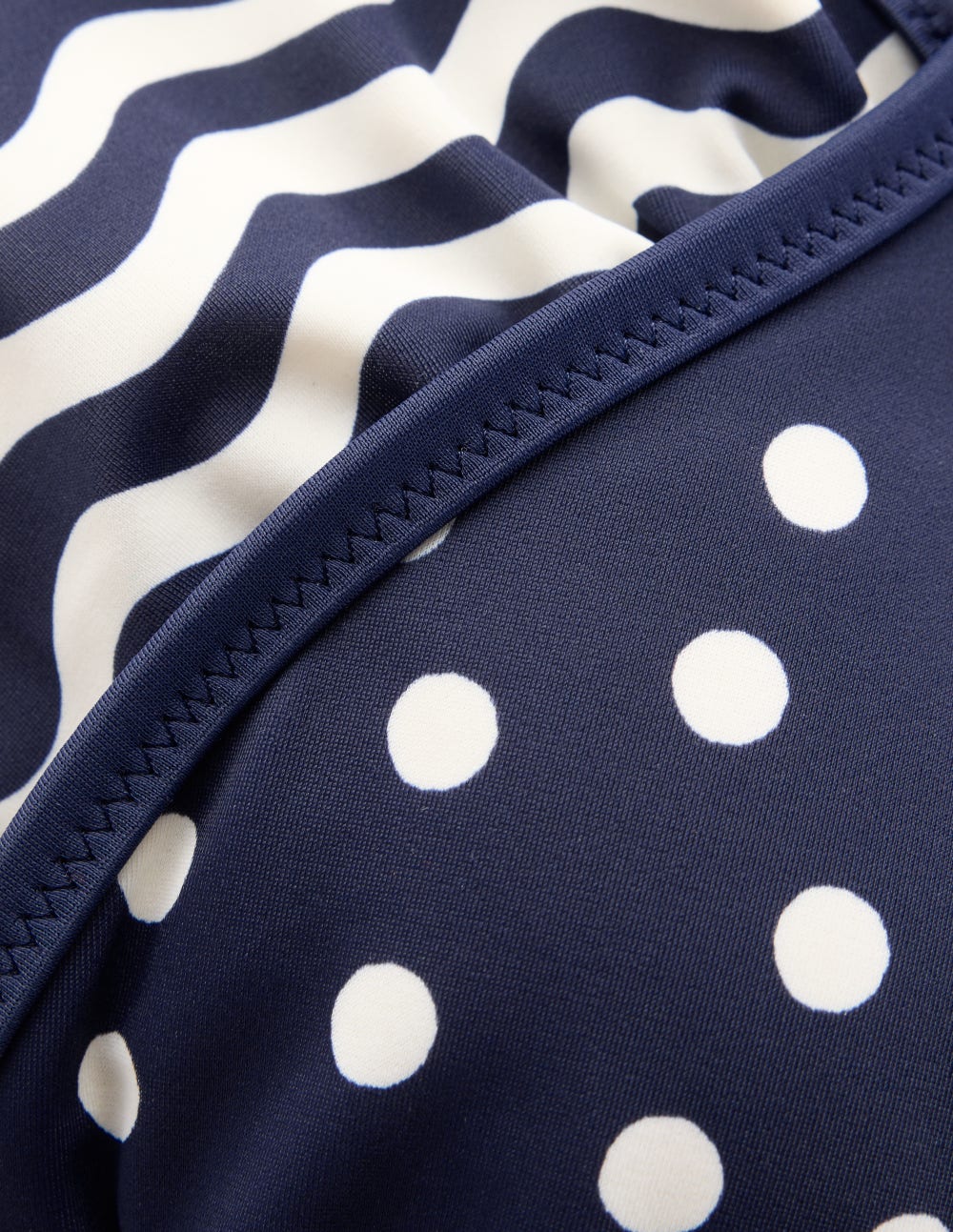 Symi Reversible Bikini Top-Navy, Stipe & Dot