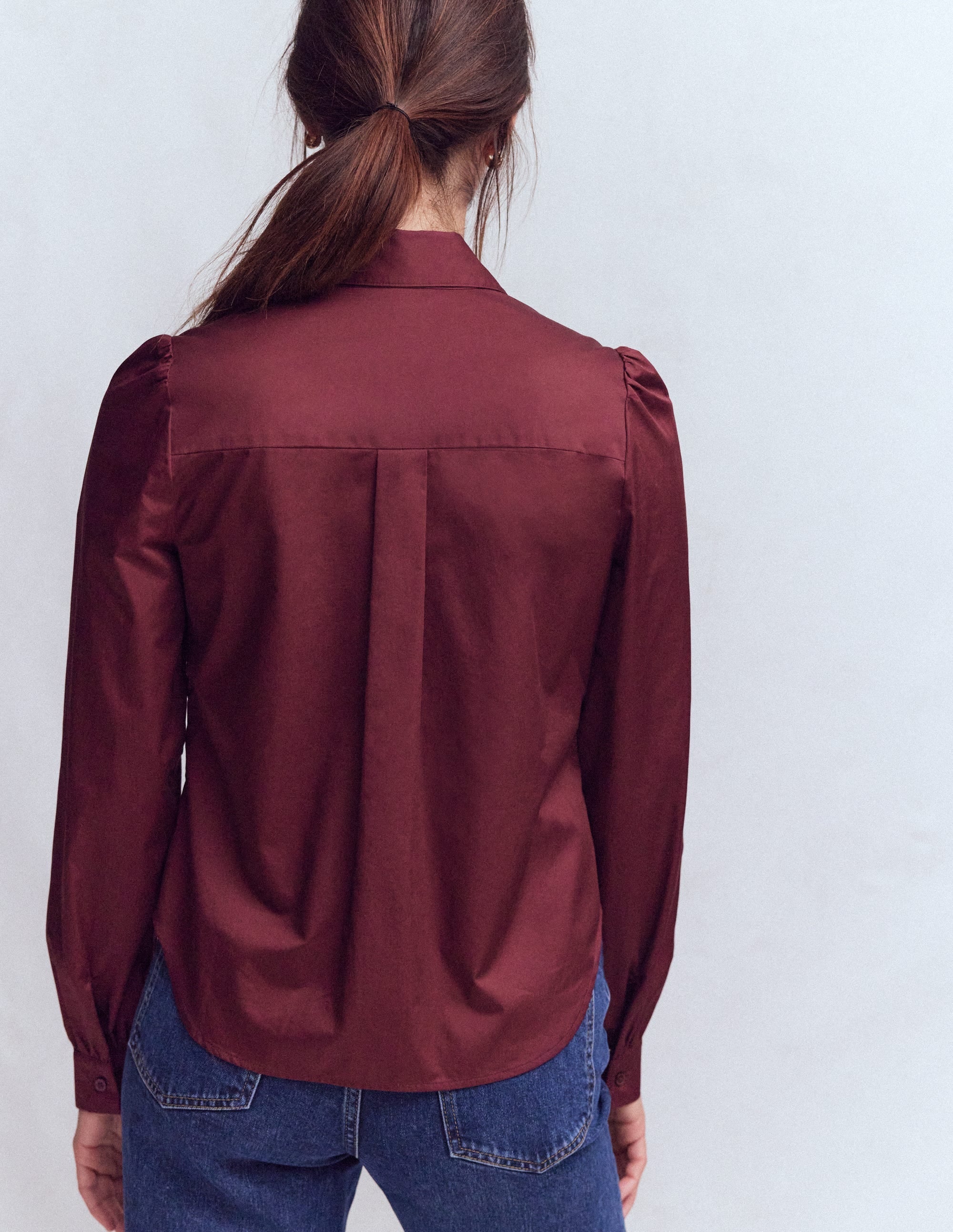 Cara Ruffle Shirt-Deep Wisteria