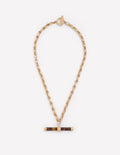Resin Interest T-bar Necklace-Classic Tort