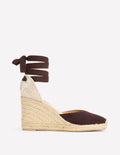 Cassie High Wedge Espadrilles-Bitter Chocolate