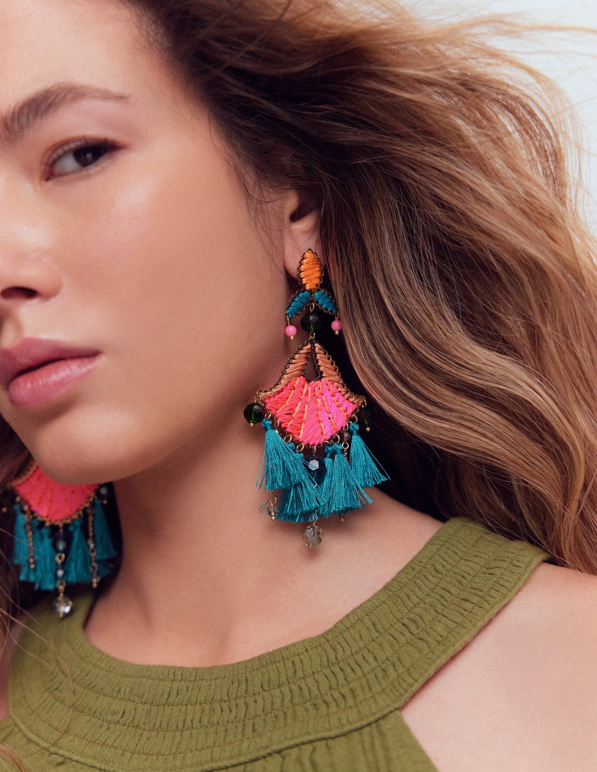 Mega Motif Earrings-Multi
