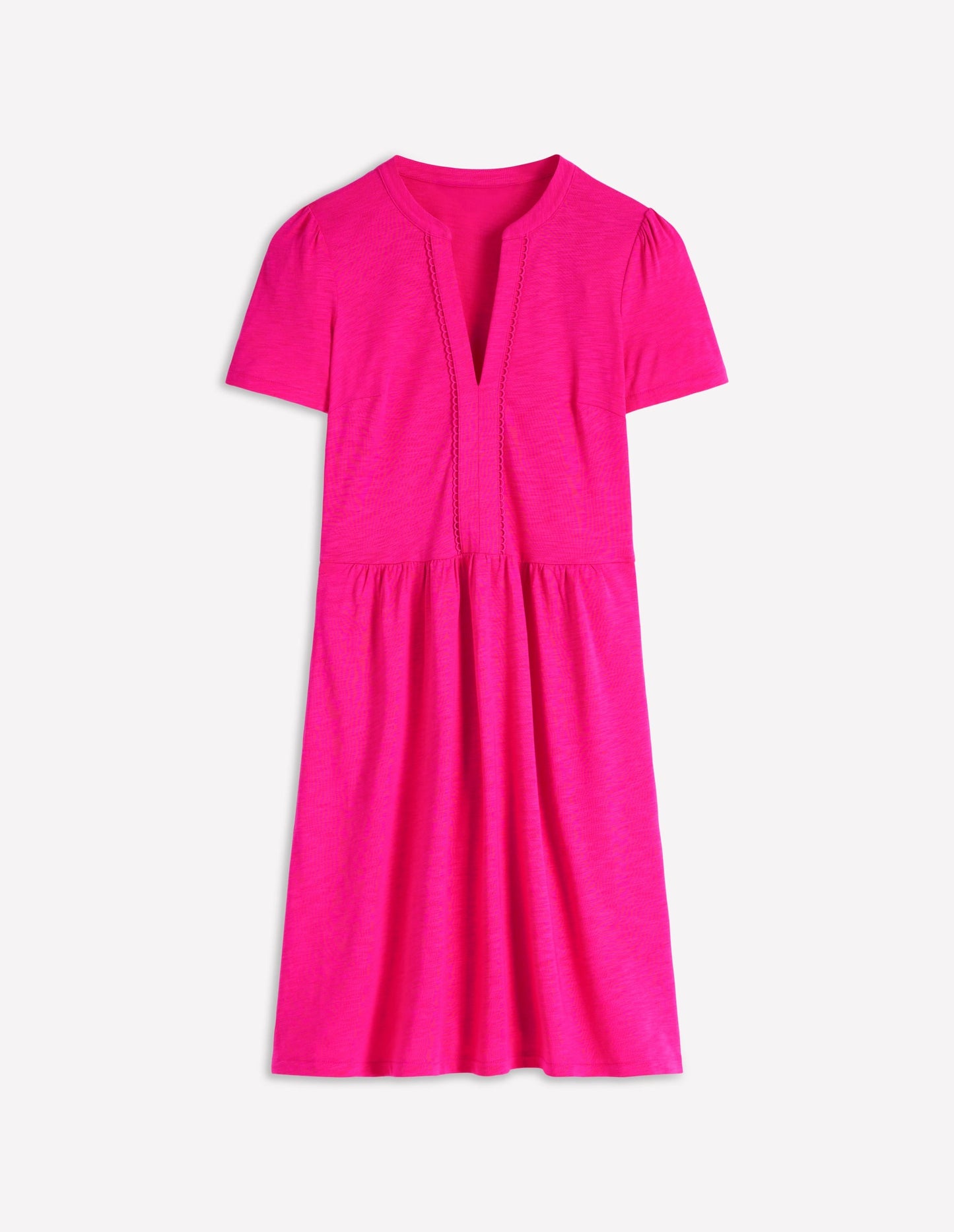 Naomi Short Sleeve Dress-Pink Peony