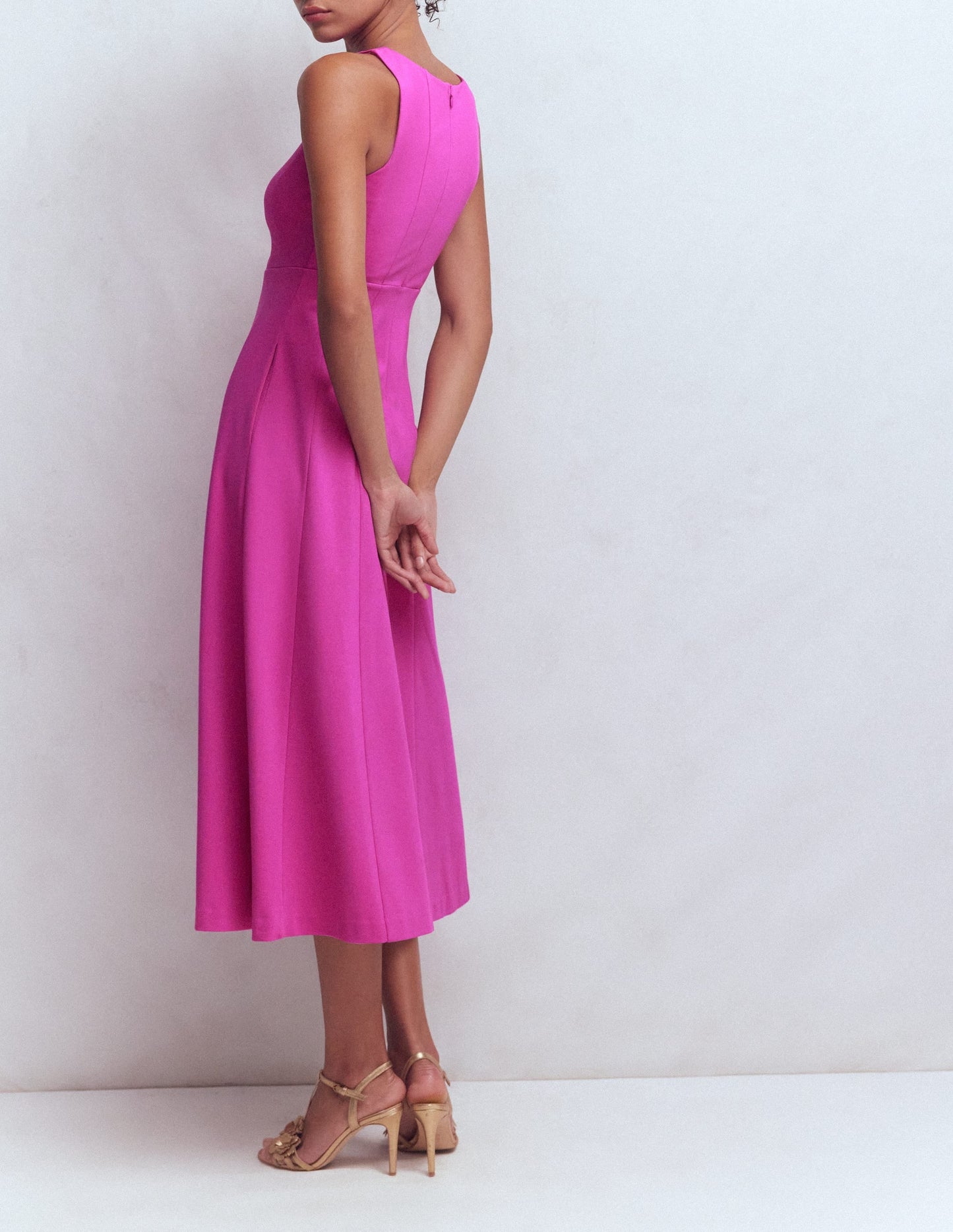 Sleeveless Ponte Midi Dress-Passion Flower