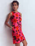 Classic Shift Dress-Pink, Elaborate Blossom