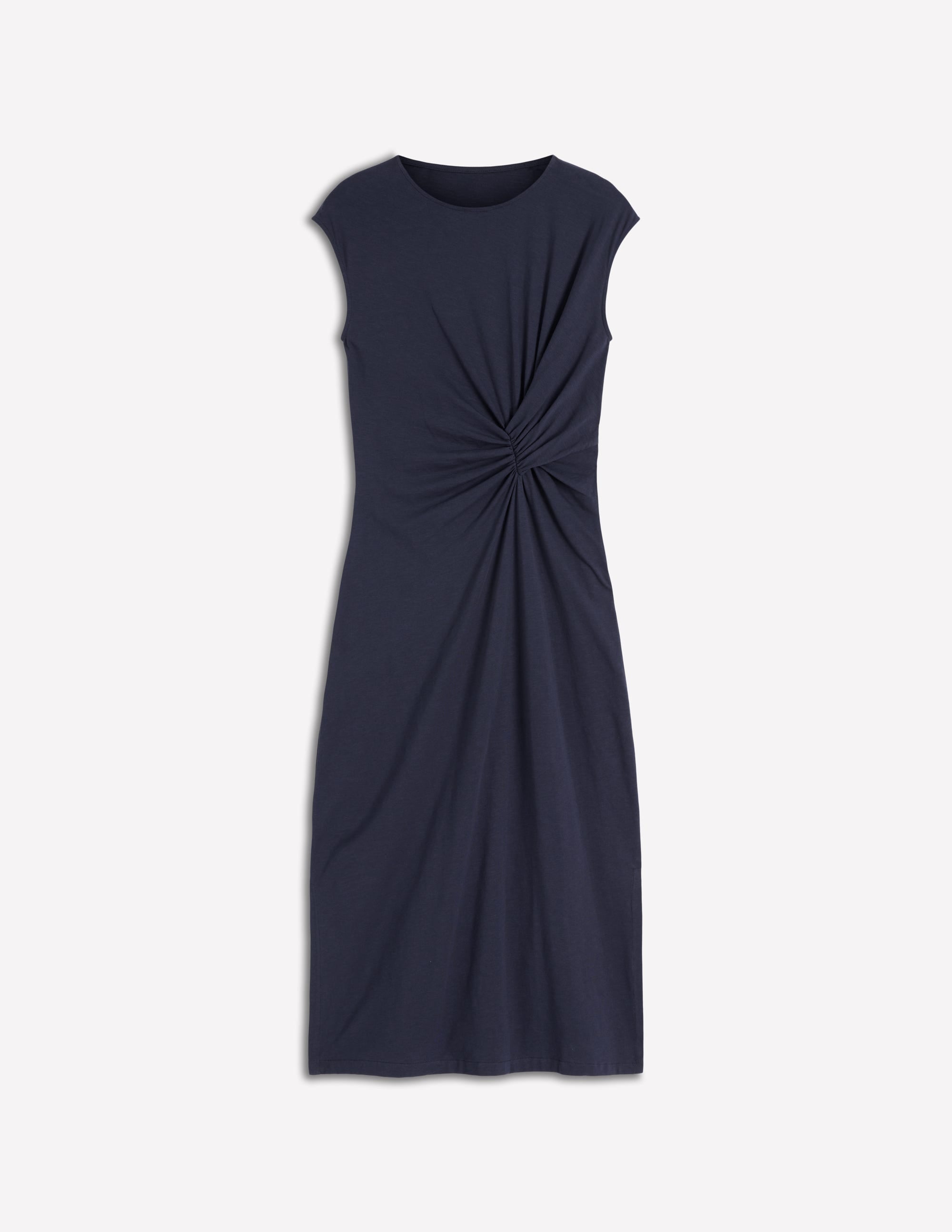 Delilah Twisted Midi Dress-Navy