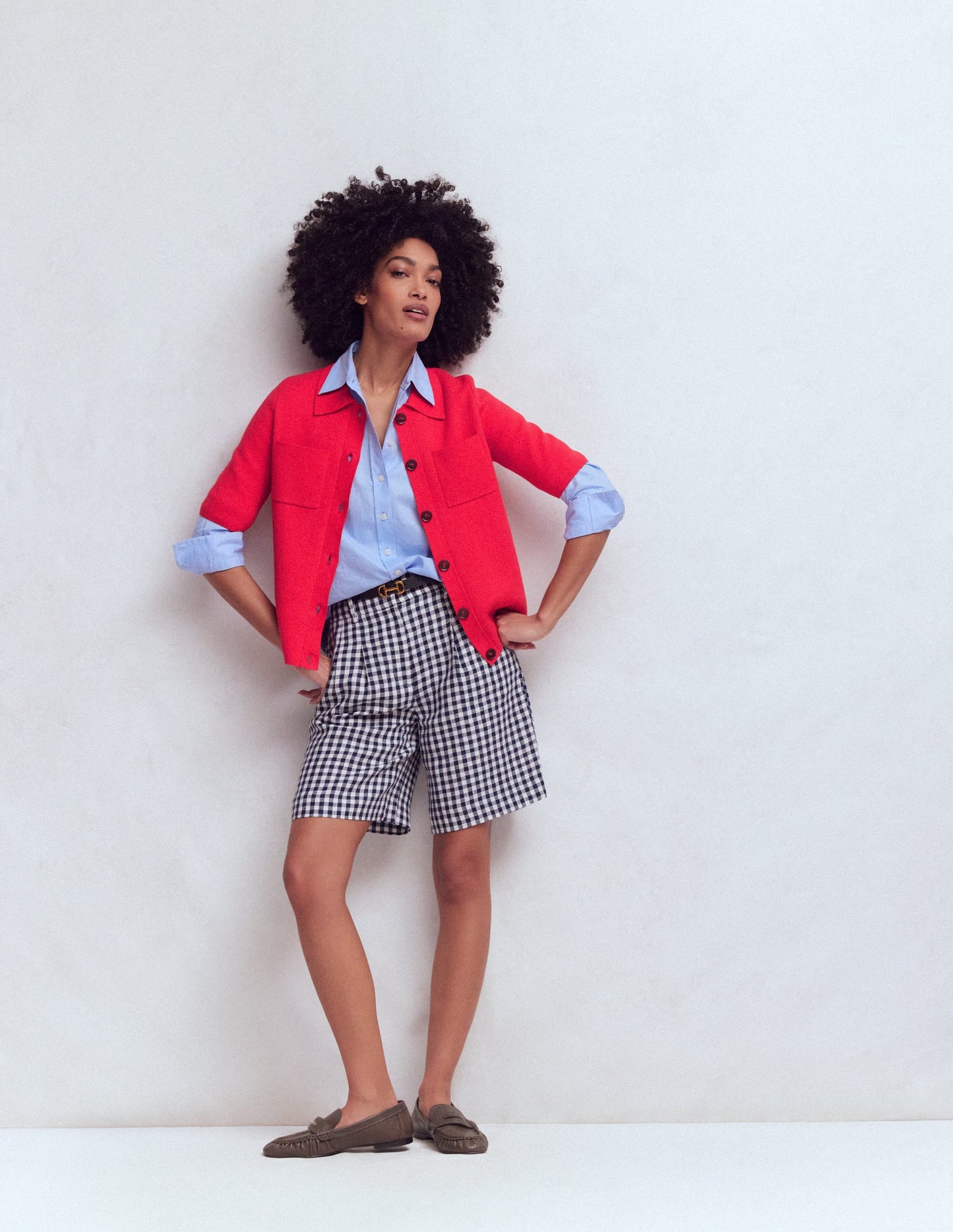 Short Sleeve Knit Shirt-Bright Cherry