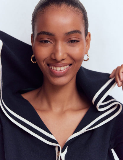 Sailor Collar sweater-Navy