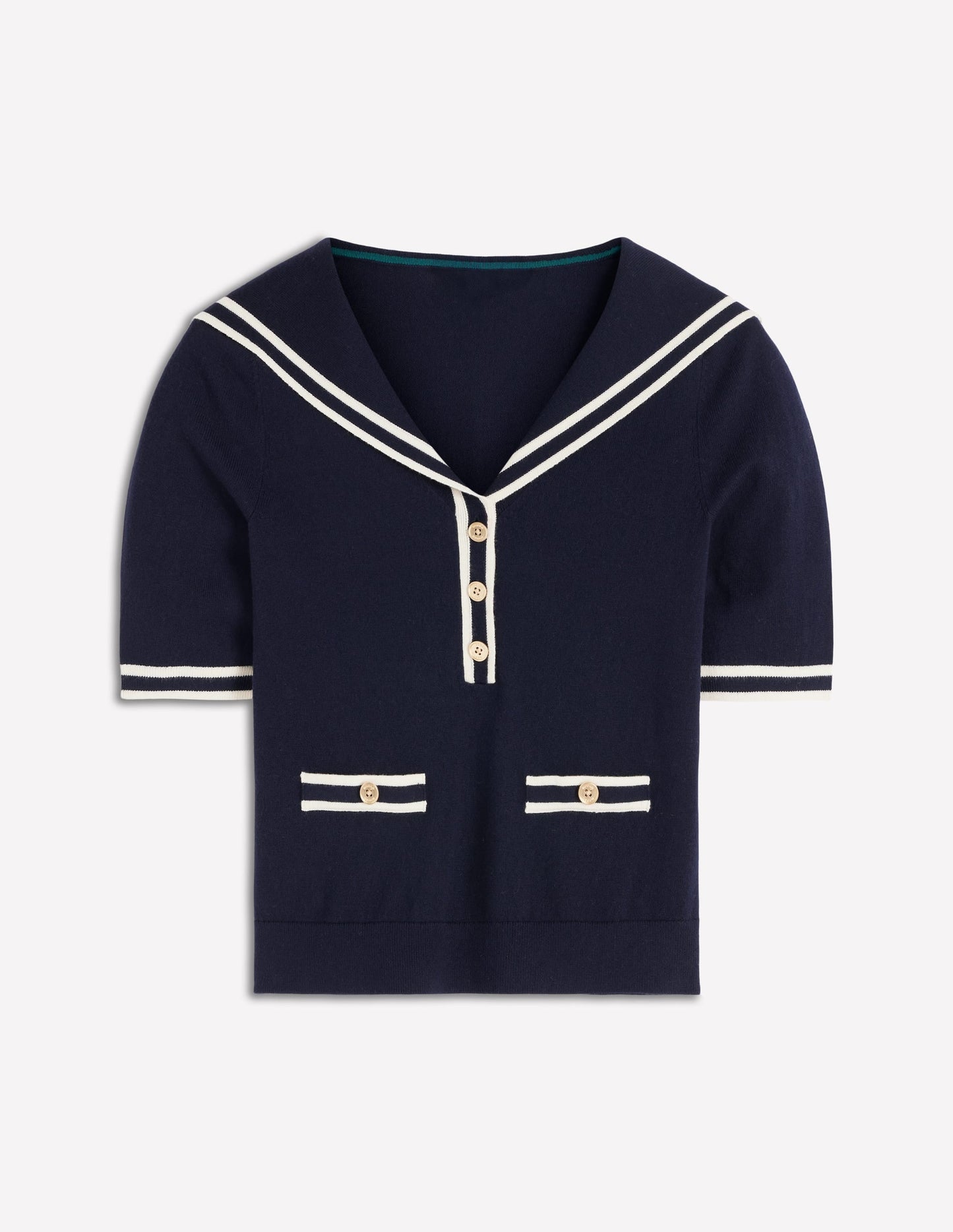 Sailor Collar sweater-Navy