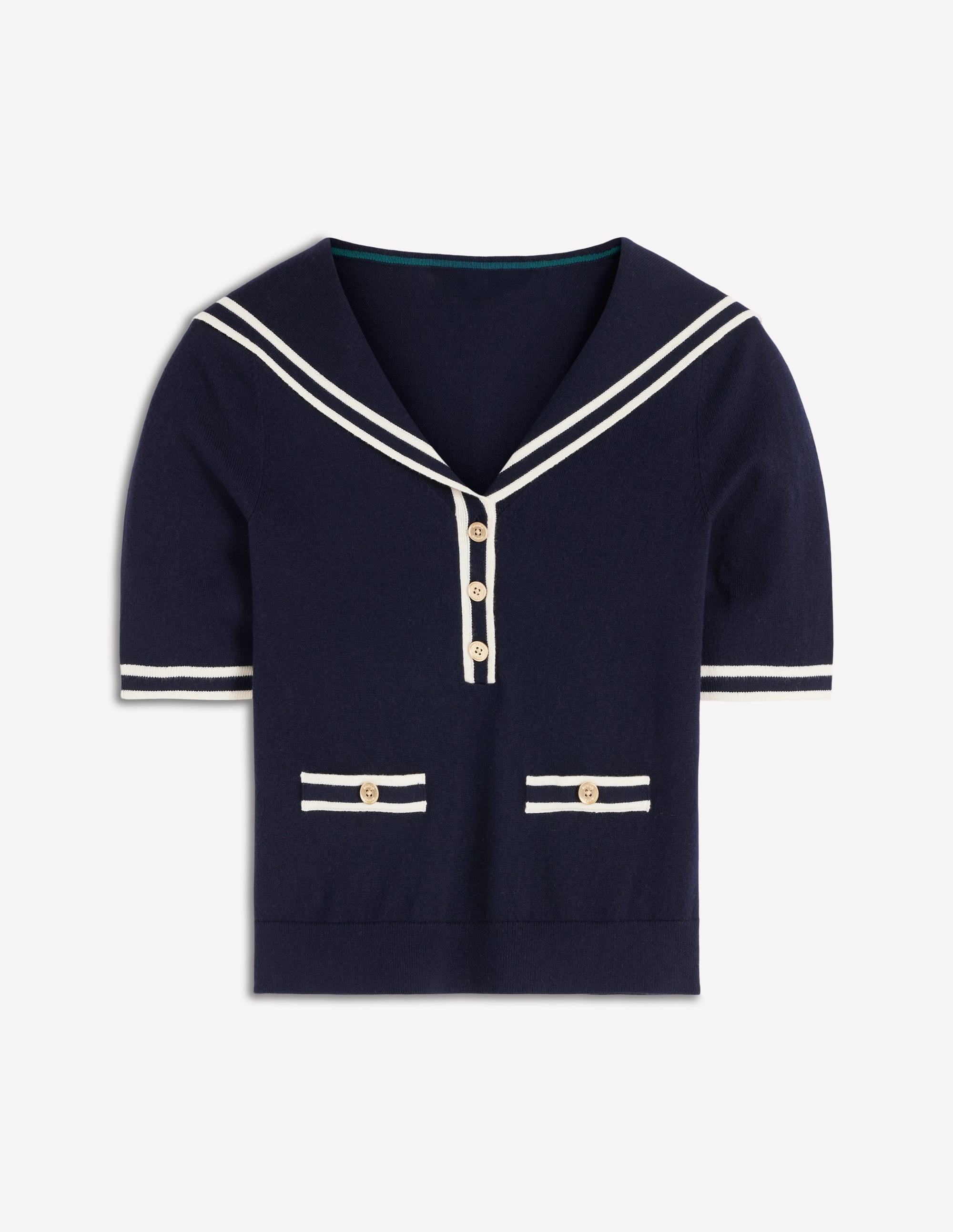 Sailor Collar sweater-Navy