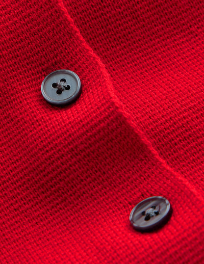Short Sleeve Knitted Jacket-Red
