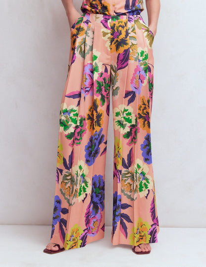 Regent Wide Leg Pants-Multi, Opulent Blossom
