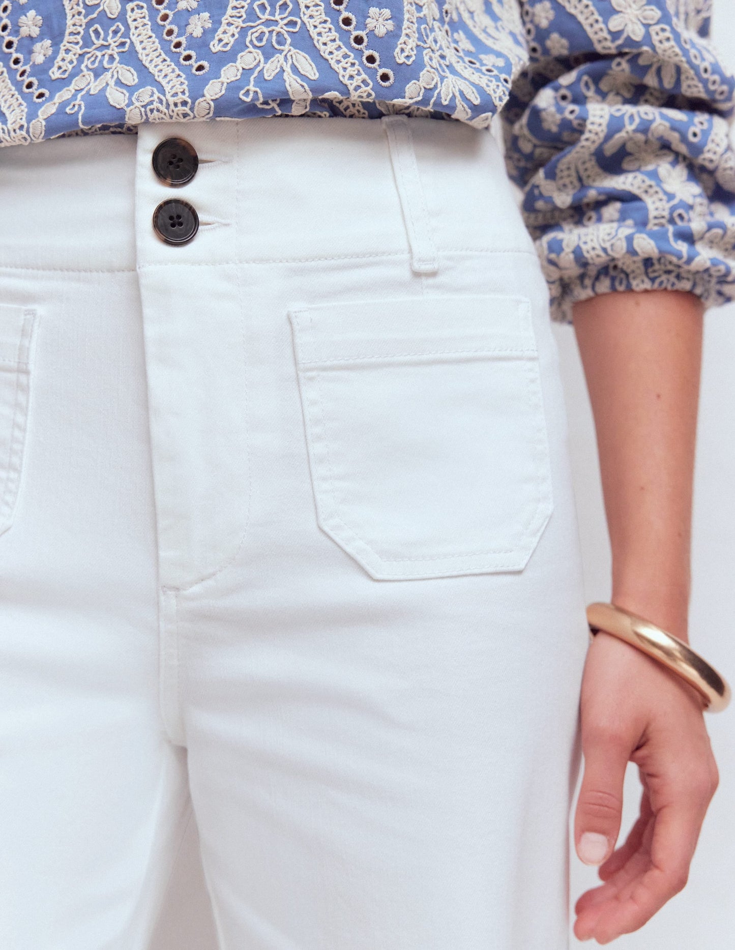 Primrose Cropped Pants-White