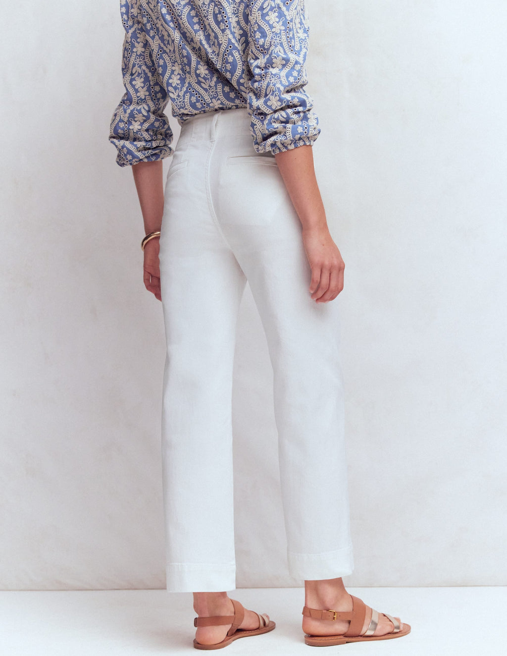 Primrose Cropped Pants-White