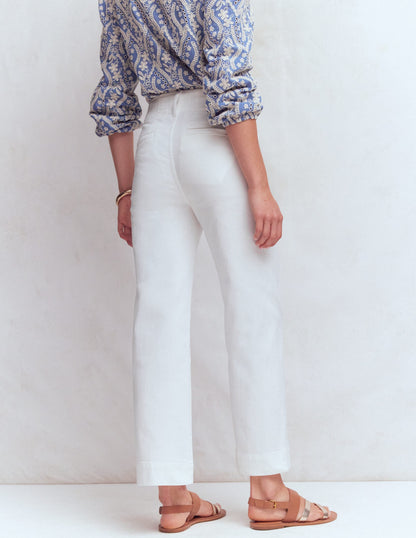 Primrose Cropped Pants-White